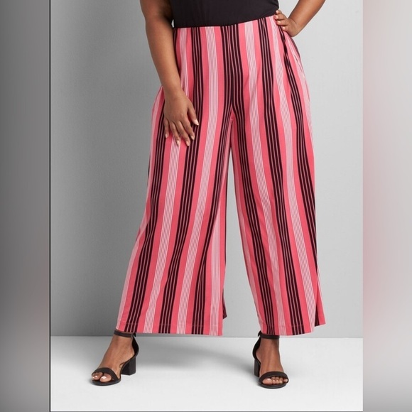Lane Bryant Elastic Waist Wide Leg Pant - Picture 1 of 7